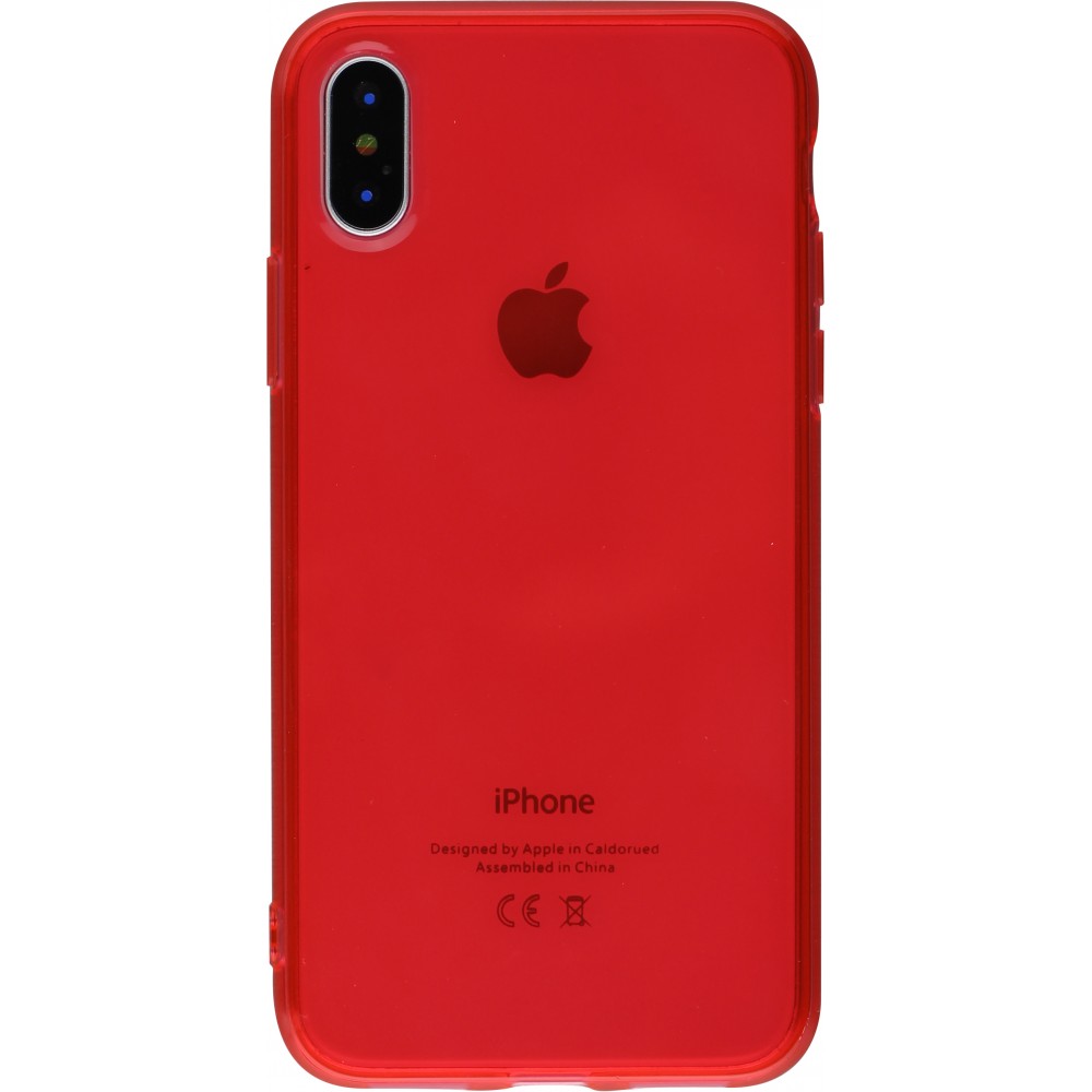 Coque iPhone XR - Gel transparent - Rouge