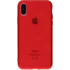 Hülle iPhone XR - Gummi transparent - Rot