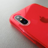 Coque iPhone XR - Gel transparent - Rouge