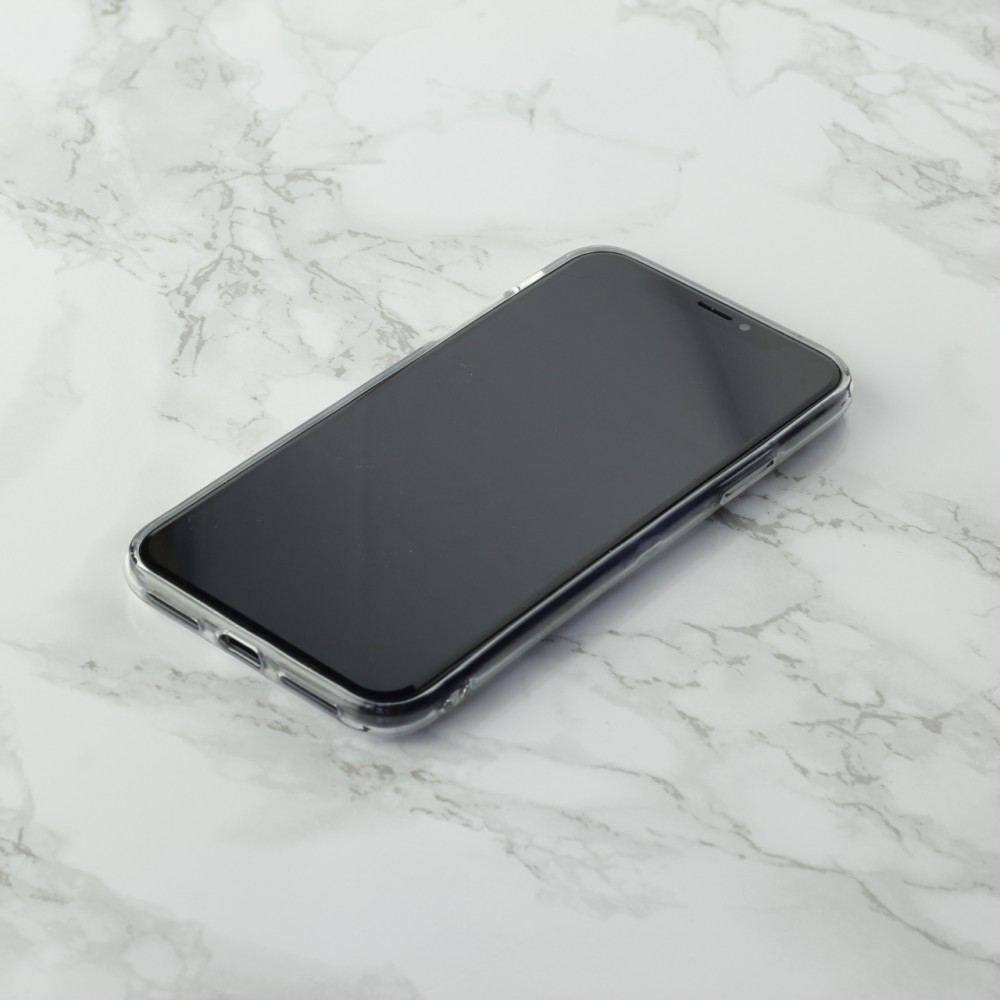 Coque iPhone X / Xs - Geometric Marble flowers