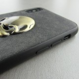 Coque iPhone X / Xs - Gold Skull - Noir