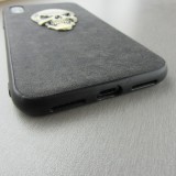 Hülle iPhone X / Xs - Gold Skull - Schwarz