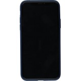 Coque iPhone X / Xs - Grain - Bleu foncé