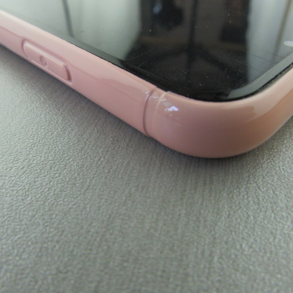 Coque iPhone X / Xs - Granit Glass - Rose