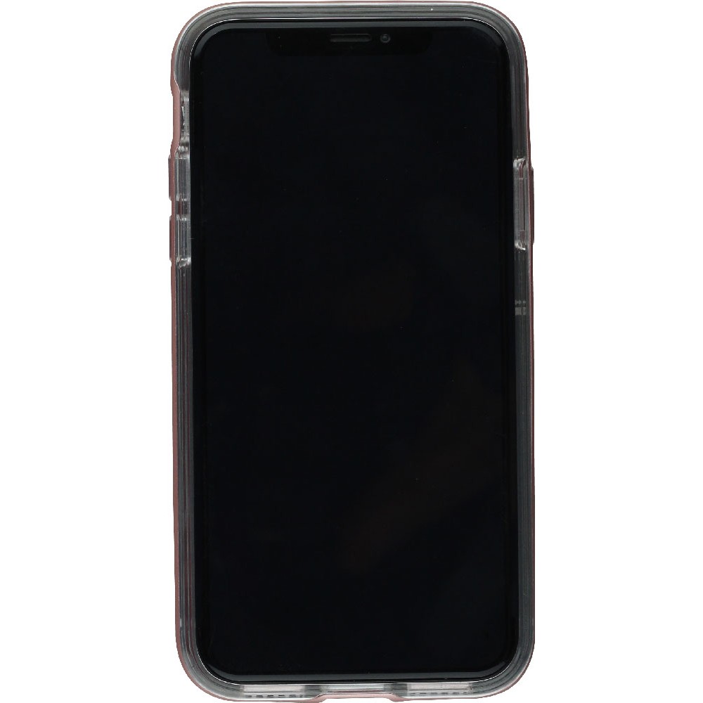 Hülle iPhone X / Xs - Kickstand Border Glass - Rot