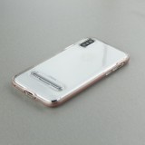 Hülle iPhone X / Xs - Kickstand Border Glass - Rosa