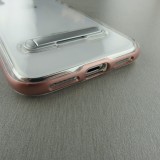 Coque iPhone X / Xs - Kickstand Border Glass - Rose