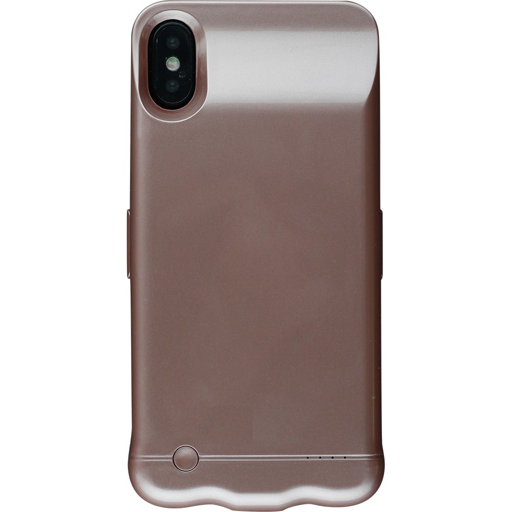 Coque iPhone X / Xs - Power Case batterie externe or - Rose