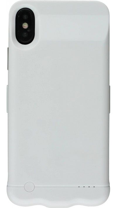 Hülle iPhone X / Xs -  Power Case external battery - Weiss