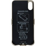 Hülle iPhone X / Xs -  Power Case external battery - Gold