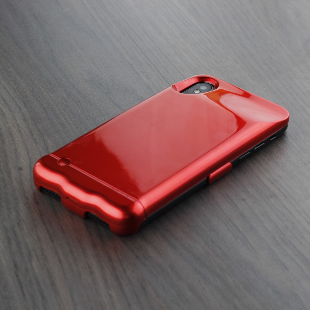 Coque iPhone X / Xs - Power case batterie externe - Rouge