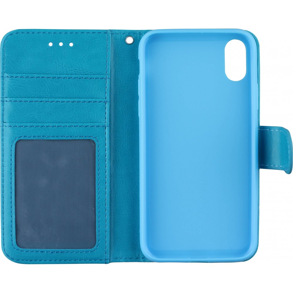 Coque iPhone X / Xs - Premium Flip - Turquoise