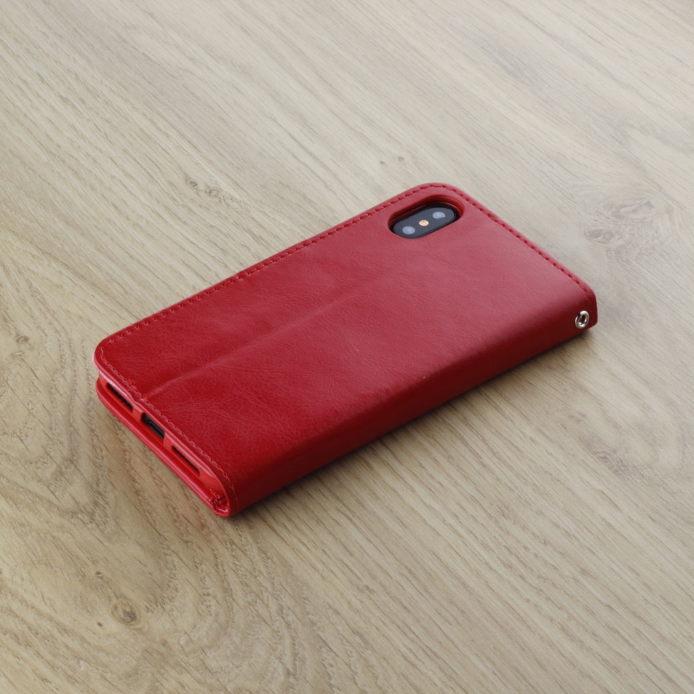 Coque iPhone X / Xs - Premium Flip - Rouge