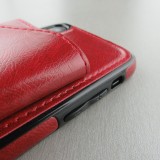Hülle iPhone X / Xs - Side Wallet - Bordeau