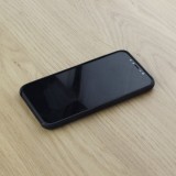 Coque iPhone X / Xs - Thin Leather - Noir