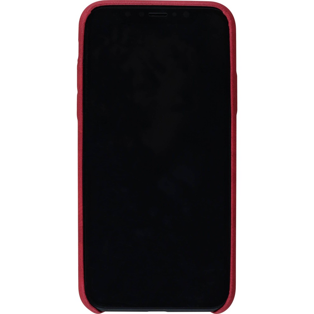 Coque iPhone X / Xs - Thin Leather - Rouge