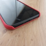 Coque iPhone X / Xs - Thin Leather - Rouge