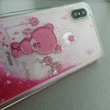 Hülle iPhone X / Xs - Water Stars rosa Teddybär