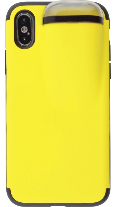 Coque iPhone X / Xs - 2-In-1 AirPods jaune