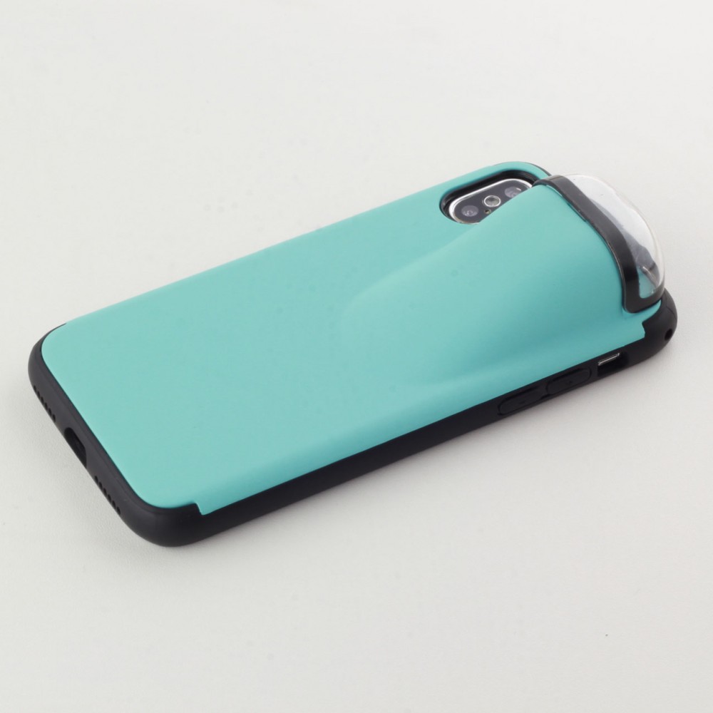 Coque iPhone X / Xs - 2-In-1 AirPods - Turquoise