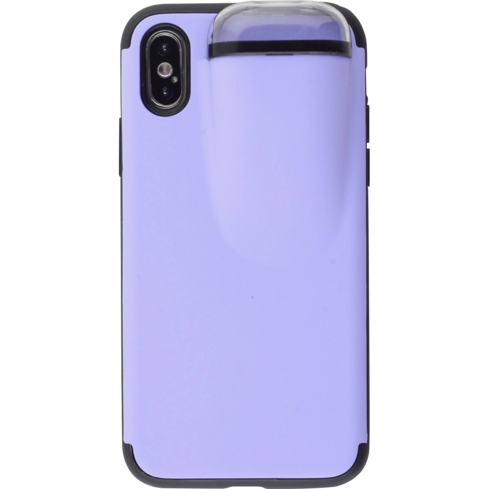 Hülle iPhone X / Xs - 2-In-1 AirPods - Violett