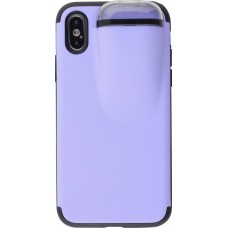 Hülle iPhone X / Xs - 2-In-1 AirPods - Violett