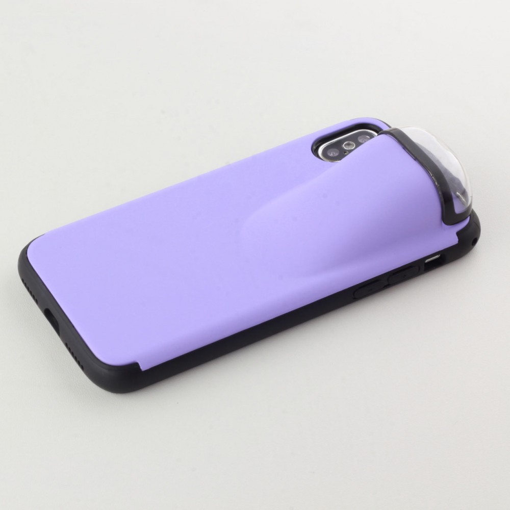 Hülle iPhone X / Xs - 2-In-1 AirPods - Violett