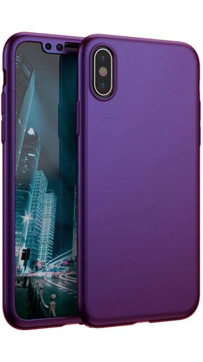 Coque iPhone X / Xs -  360° Full Body - Violet