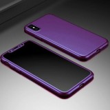 Hülle iPhone XR -  360° Full Body - Violett