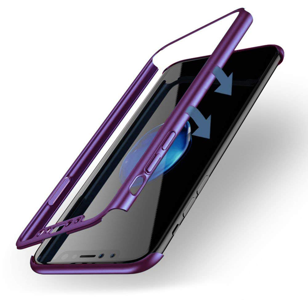 Hülle iPhone XR -  360° Full Body - Violett