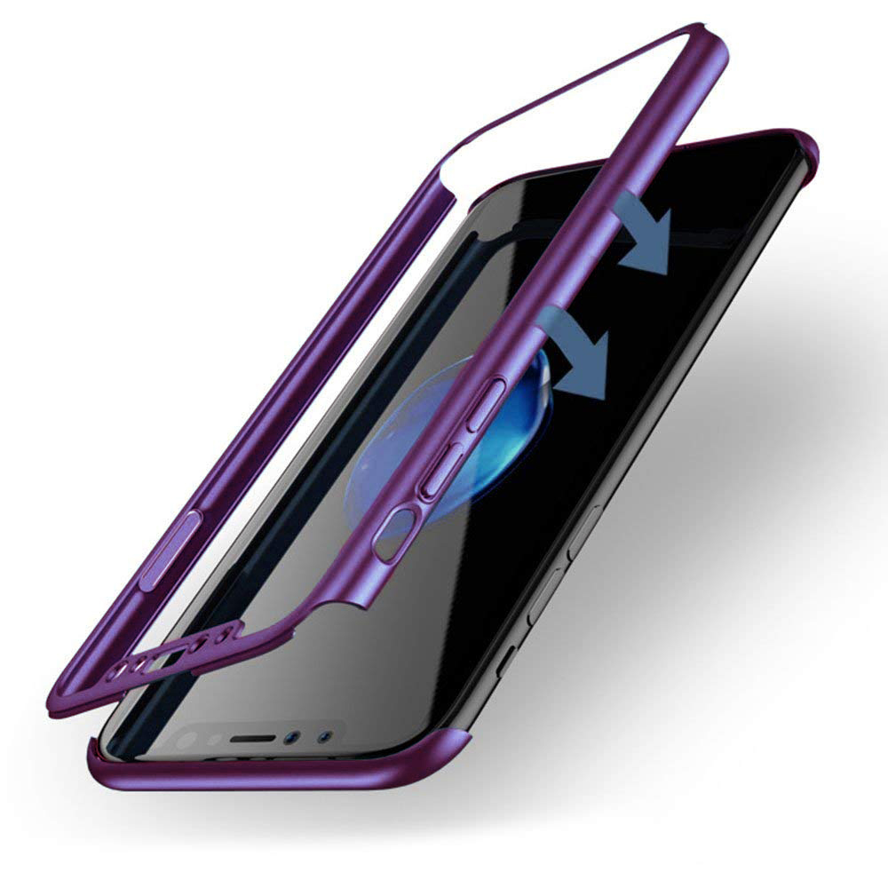 Coque iPhone X / Xs -  360° Full Body - Violet