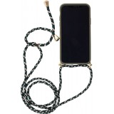 Coque iPhone X / Xs - Bio Eco-Friendly nature avec cordon collier - Vert foncé