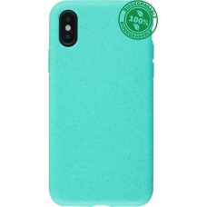 Hülle iPhone X / Xs - Bio Eco-Friendly - Türkis