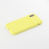 Coque iPhone X / Xs - Caméra Clapet jaune