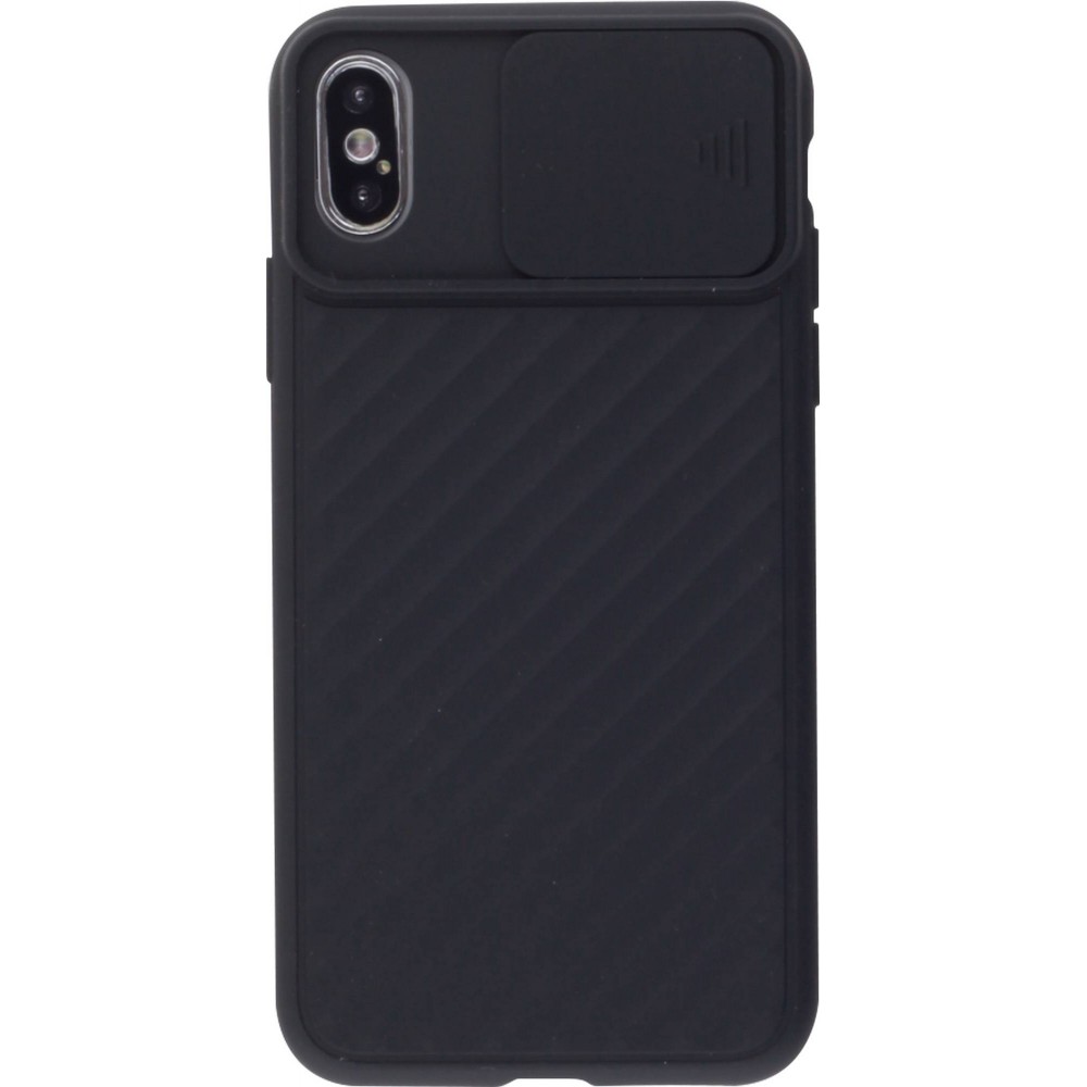 Coque iPhone Xs Max - Caméra Clapet - Noir