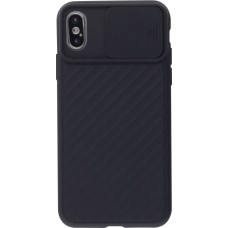 Hülle iPhone Xs Max - Kamera Klappe - Schwarz