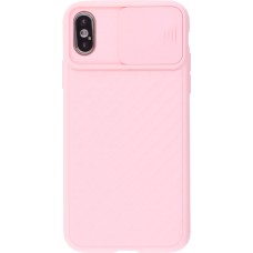 Coque iPhone X / Xs - Caméra Clapet - Rose clair