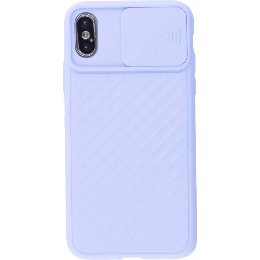 Coque iPhone X / Xs - Caméra Clapet - Violet