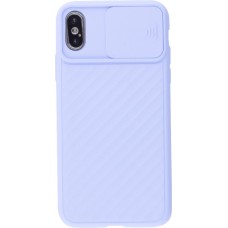 Hülle iPhone X / Xs - Kamera Klappe - Violett