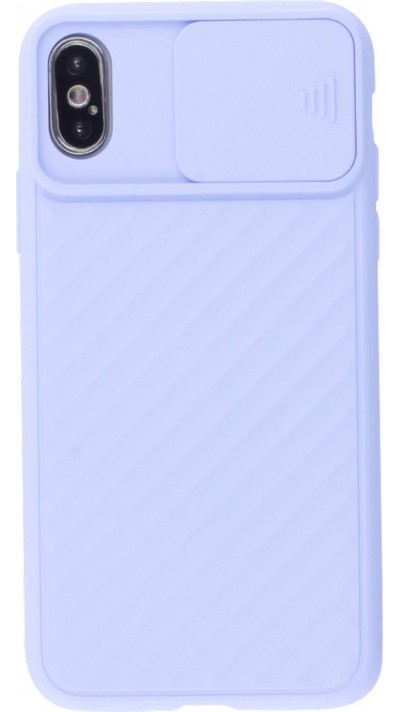 Coque iPhone X / Xs - Caméra Clapet - Violet