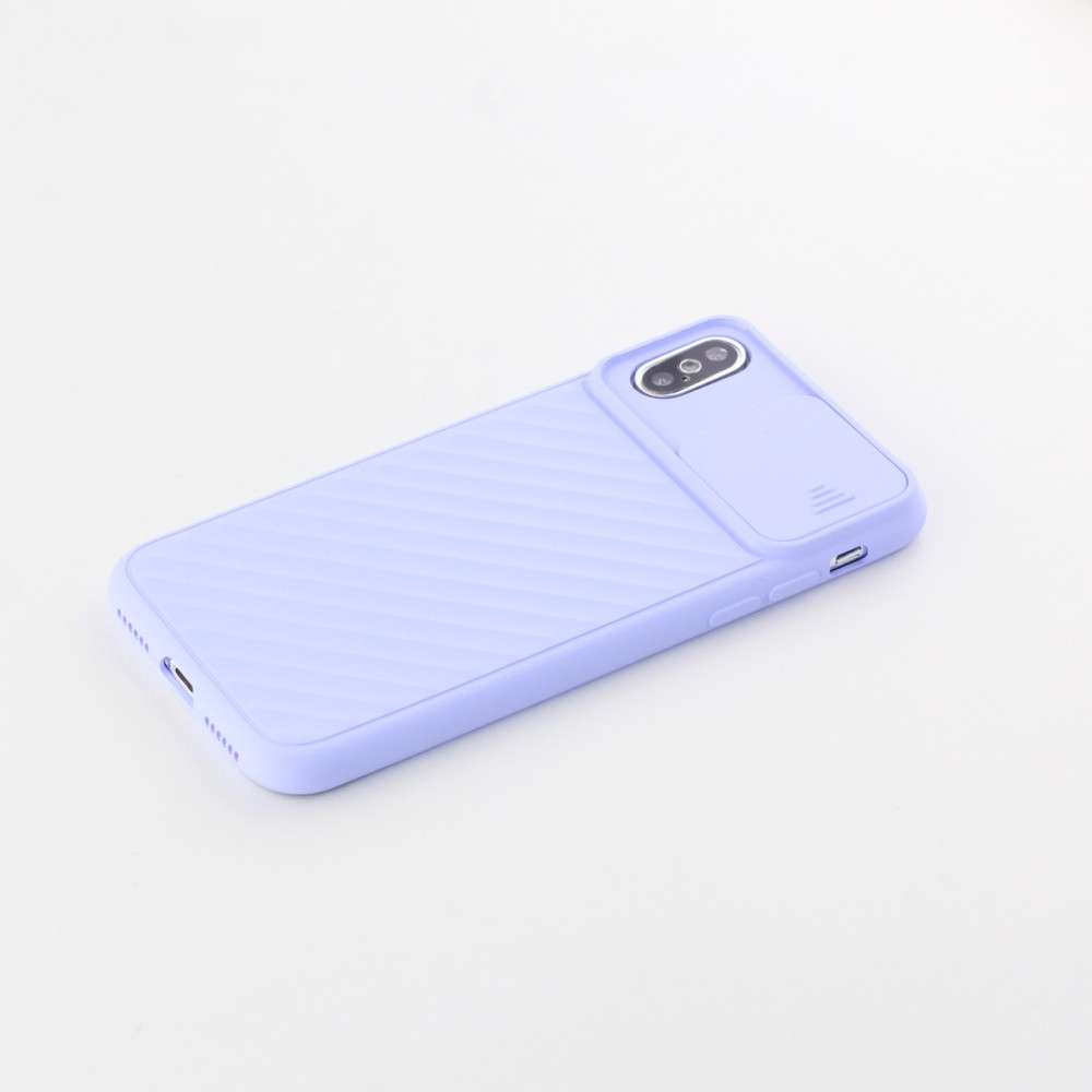 Hülle iPhone X / Xs - Kamera Klappe - Violett