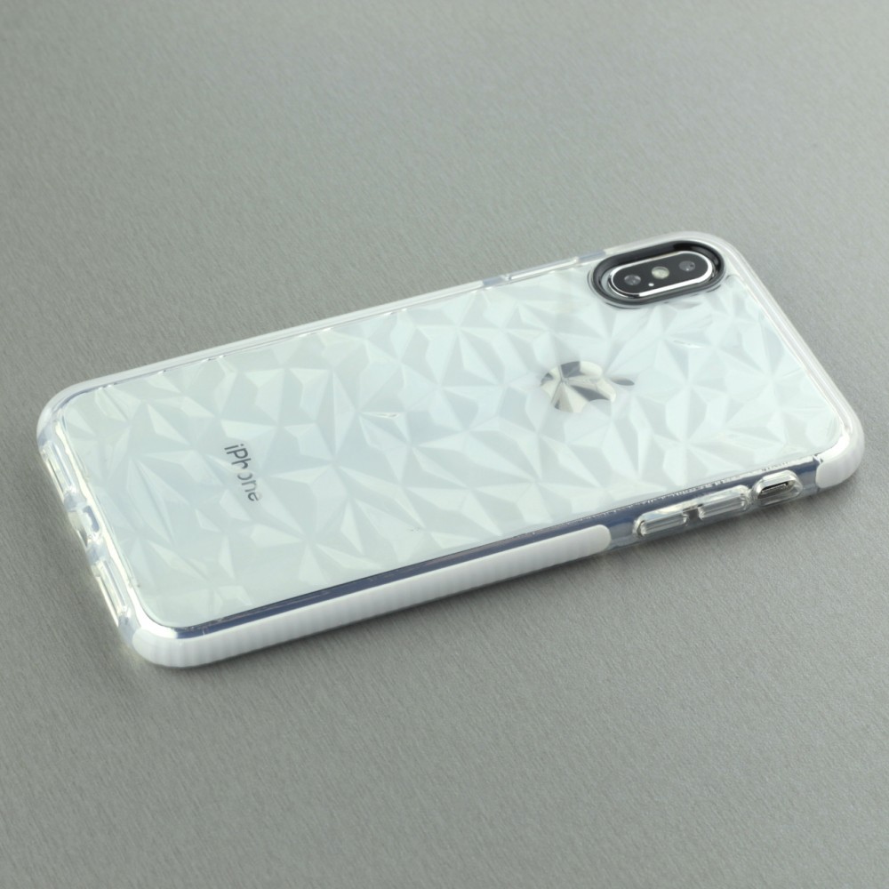 Coque iPhone Xs Max - Clear kaleido - Blanc
