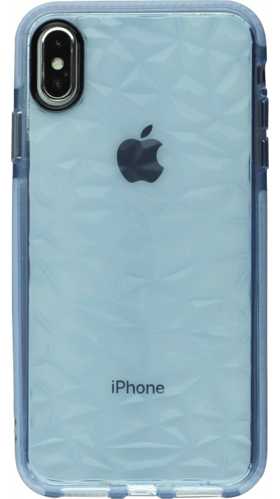 Coque iPhone Xs Max - Clear kaleido - Bleu