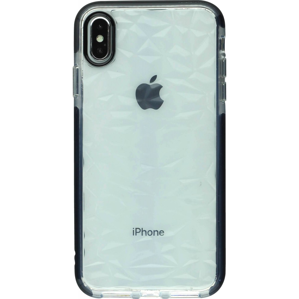 Hülle iPhone Xs Max - Clear kaleido - Schwarz
