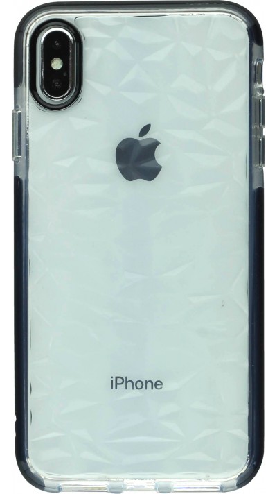 Coque iPhone X / Xs - Clear kaleido - Noir