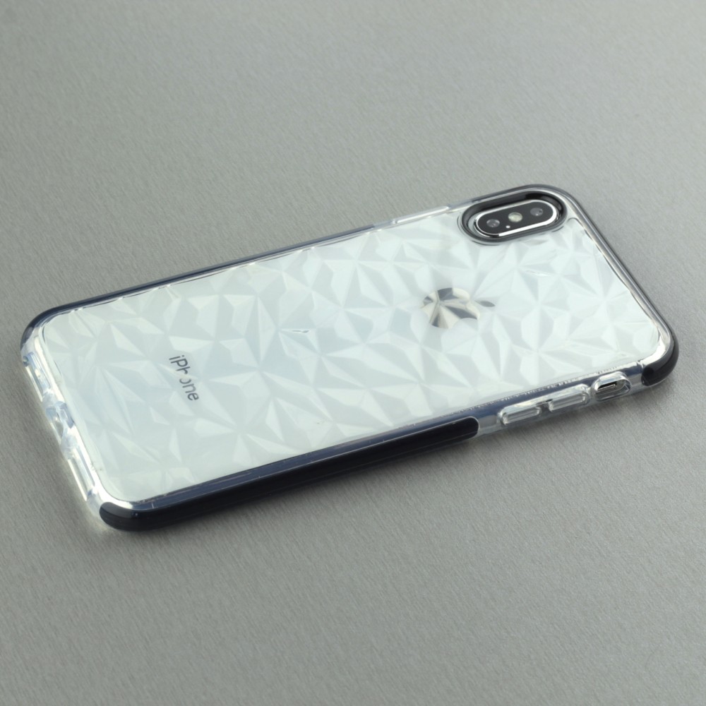 Hülle iPhone Xs Max - Clear kaleido - Schwarz