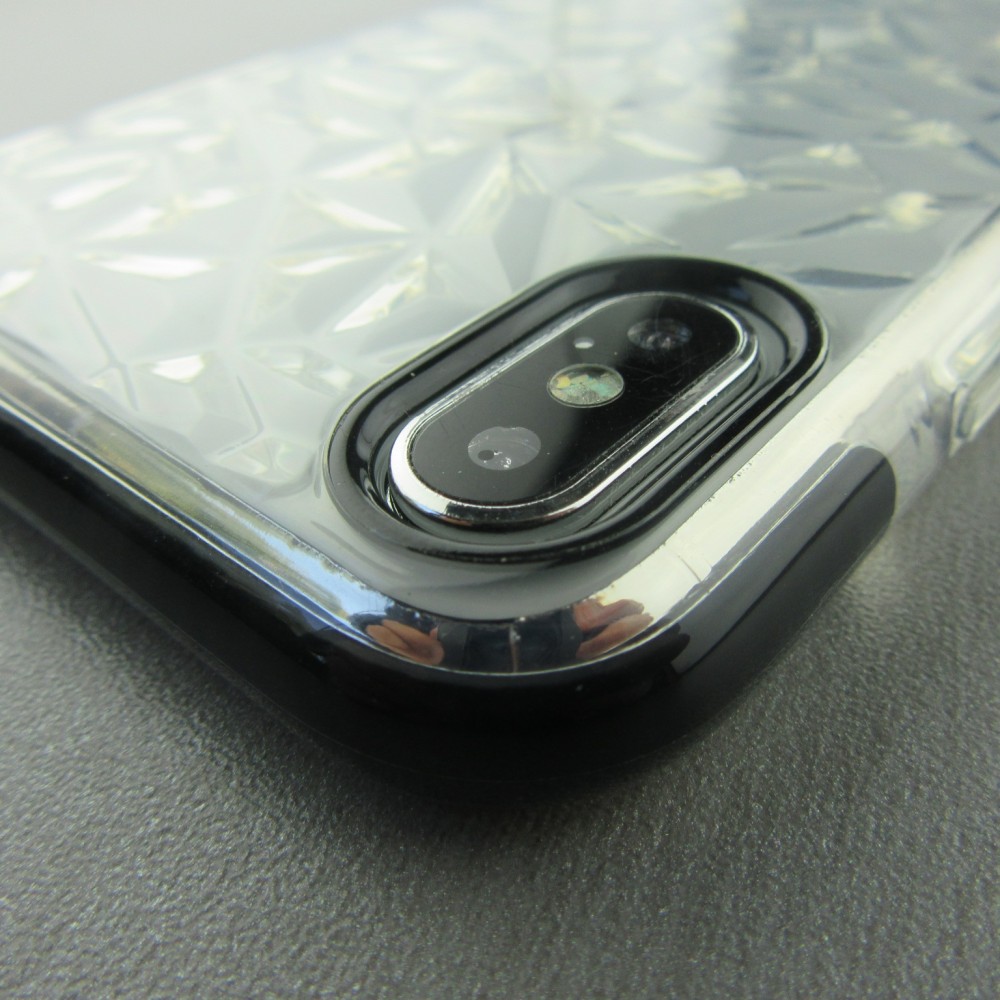 Hülle iPhone Xs Max - Clear kaleido - Schwarz