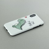 Coque iPhone X / Xs - Dino hug girl