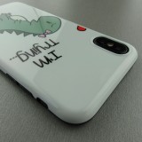 Hülle iPhone X / Xs - Dino hug girl