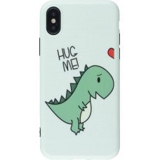 Hülle iPhone X / Xs - Dino hug man